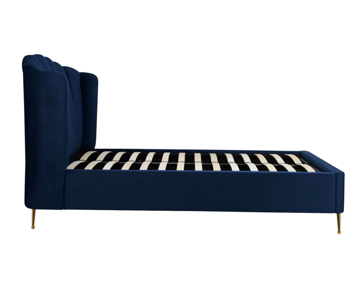 Como Blue Ottoman Bed Frame